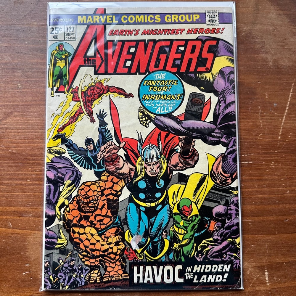 Avengers #127 Marvel Comics 1974 Fantastic Four Inhumans Bronze Age FN FN+ Raw